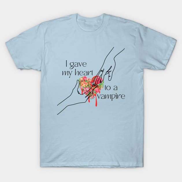 I Gave My Heart To A Vampire T-Shirt by NOLA Bookish Vamp